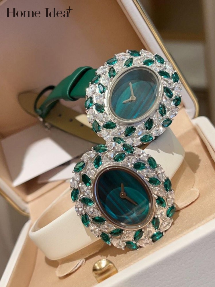 Jewelry Watches For Ladies - Yeni Tasarımcı Kadın Parlak Elmas Oval
