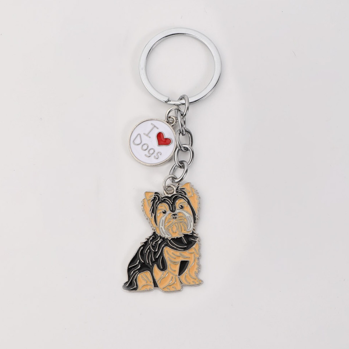 Mens Dog Tag Necklace - Sıcak Yorkshire Terrier köpek Anahtarlık evcil