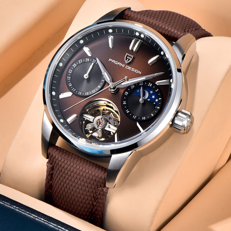 Mens Mechanical Watch - PAGANI DESIGN Tourbillon Erkek Kol Saati
