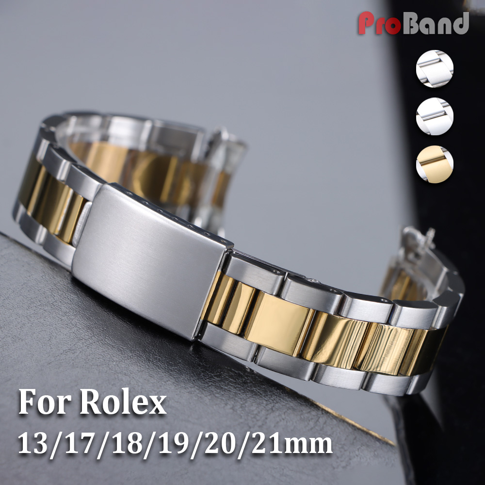 Jewelry Rolex Watches - Lüks Kavisli Uçlu saat kayışı 13mm
