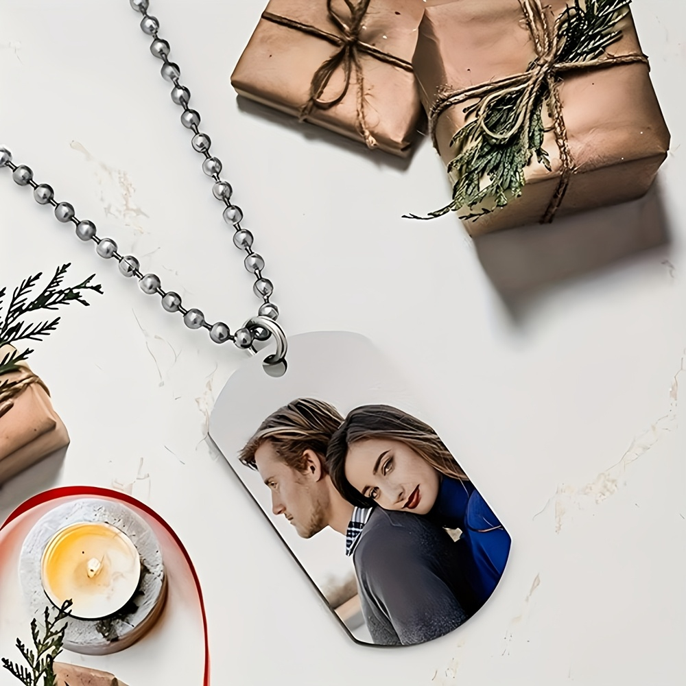 Mens Dog Tag Necklace - Kişiye Özel Erkek Kolye, Çift Taraflı