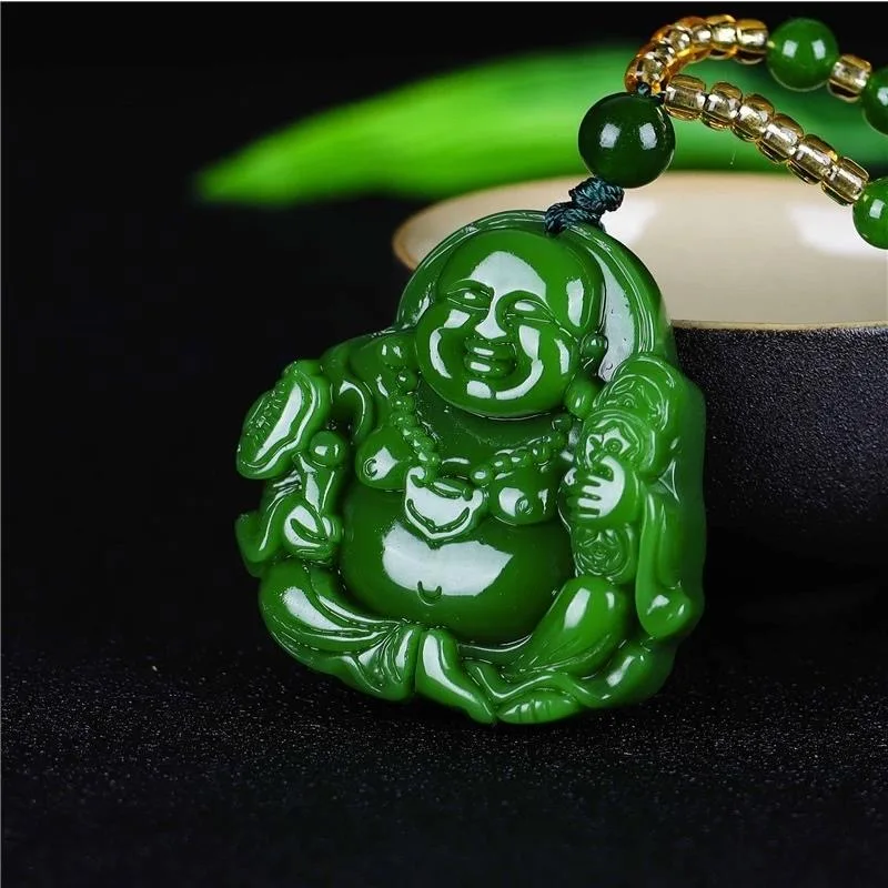 Çin yeşil yeşim Maitreya buda  - Jewelry & Watches Sp Zo O incelemesi ve fiyatı