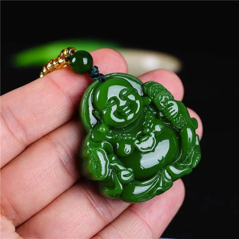 Çin yeşil yeşim Maitreya buda  - Jewelry & Watches Sp Zo O incelemesi ve fiyatı