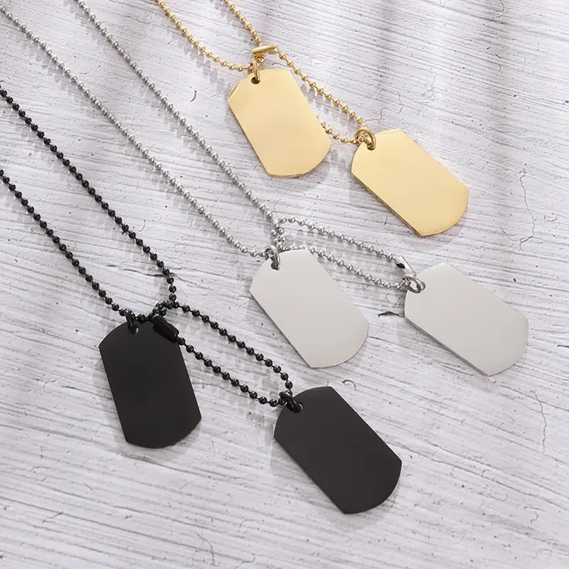 Basit Paslanmaz Çelik Çift Köp - Mens Dog Tag Necklace incelemesi ve fiyatı