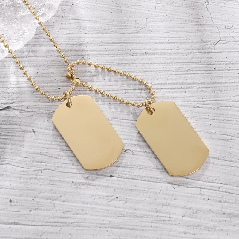 Basit Paslanmaz Çelik Çift Köp - Mens Dog Tag Necklace incelemesi ve fiyatı