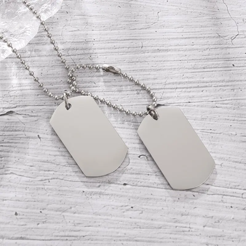 Basit Paslanmaz Çelik Çift Köp - Mens Dog Tag Necklace incelemesi ve fiyatı