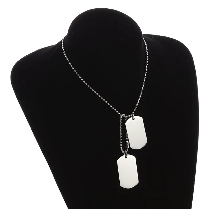 Basit Paslanmaz Çelik Çift Köp - Mens Dog Tag Necklace incelemesi ve fiyatı