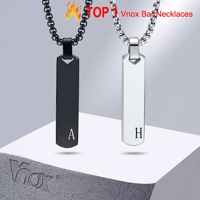 Erkekler için Vnox ilk Bar kol - Mens Dog Tag Necklace incelemesi ve fiyatı