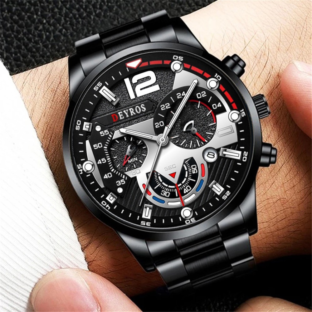 3 adet/takım Moda erkek saati  - Best Jewelry Watches For Men incelemesi ve fiyatı