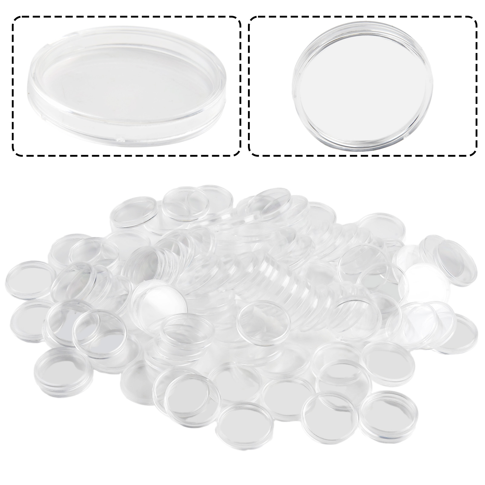 100 Adet Şeffaf Plastik Yuvarl - Collectors Coins Jewelry & Watches Of Smithtown Photos incelemesi ve fiyatı