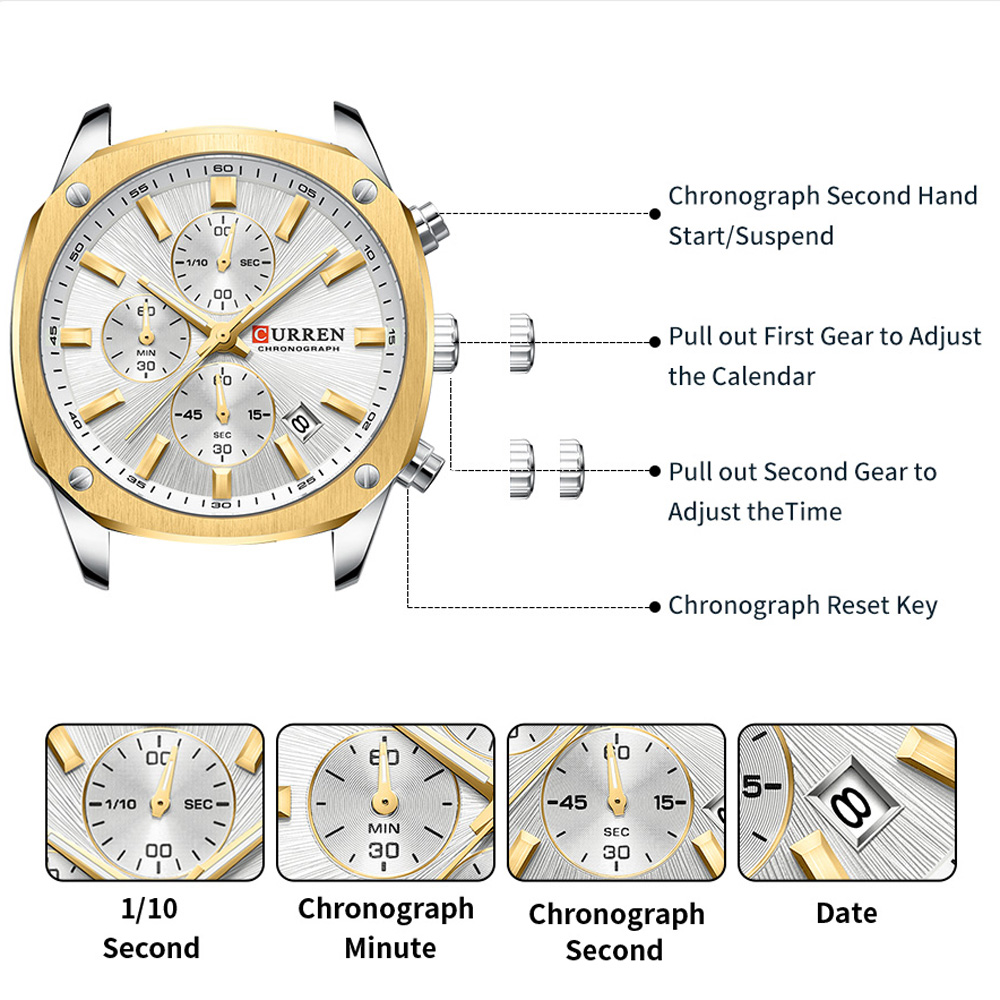CURREN Modern Erkek 42mm Spor  - Jewellery Watch incelemesi ve fiyatı
